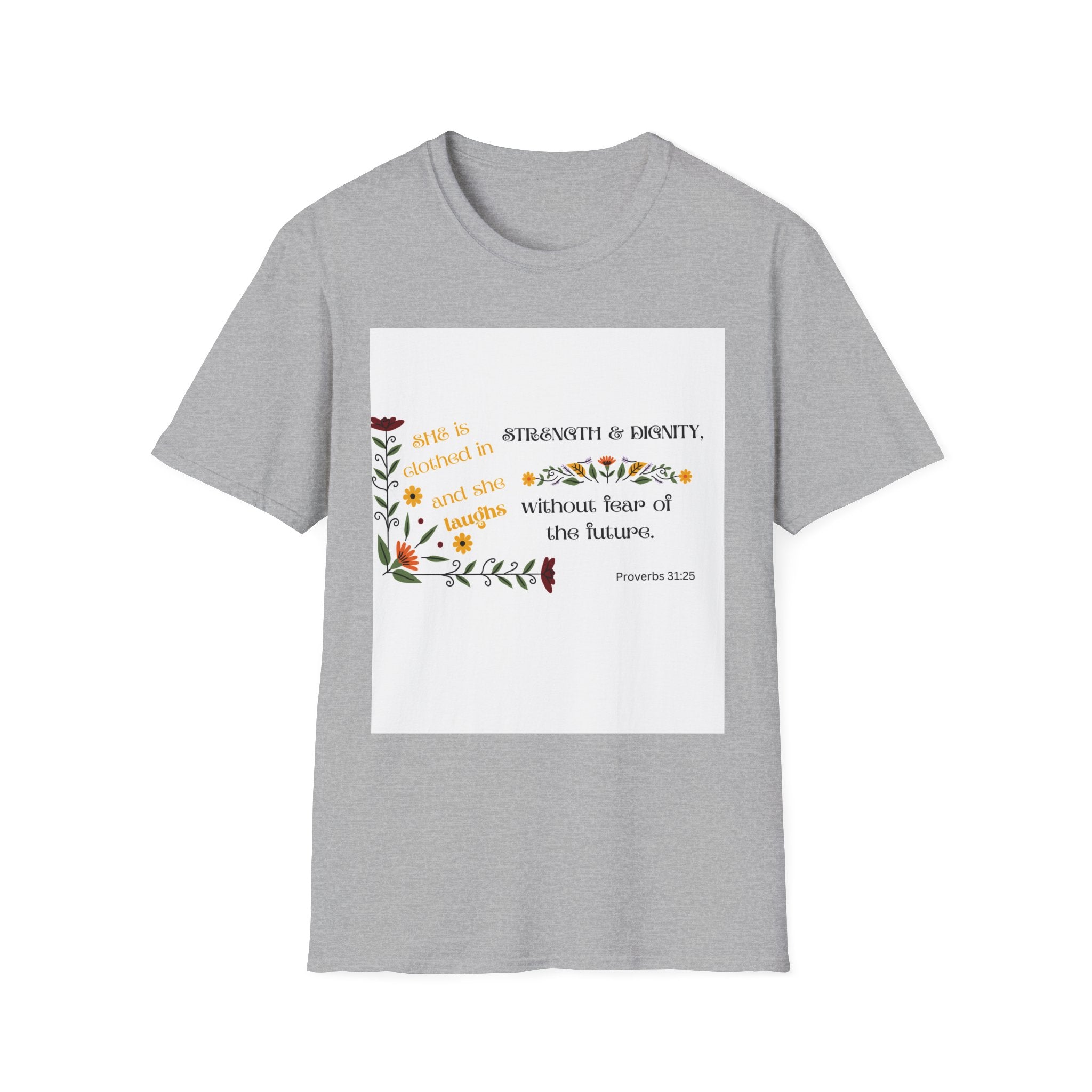 Proverbs 31:25 Floral Tee