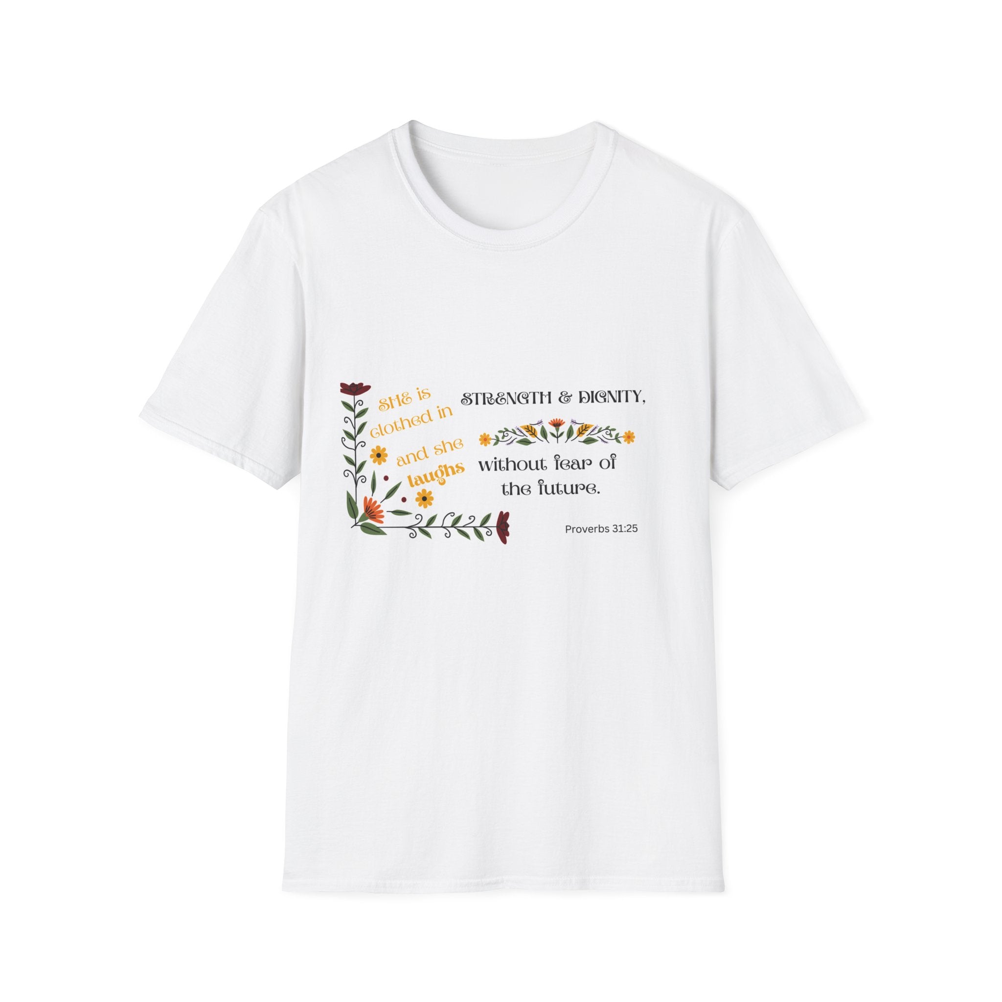 Proverbs 31:25 Floral Tee