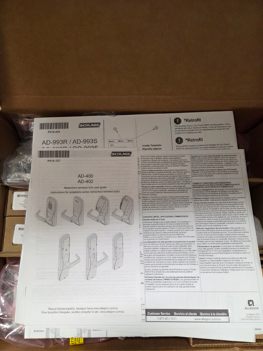 Schlage AD400 993 R70 MT RHO 626 JD LR